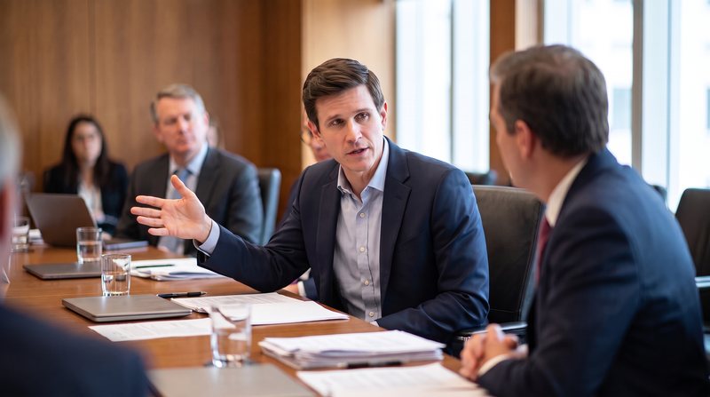 Matt Williams making a point at a committee table